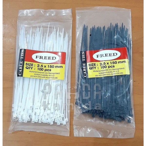 100pcs Kabel Ties 2.5 x 150 / Cable Ties / Kabel Tis FREED 15 cm