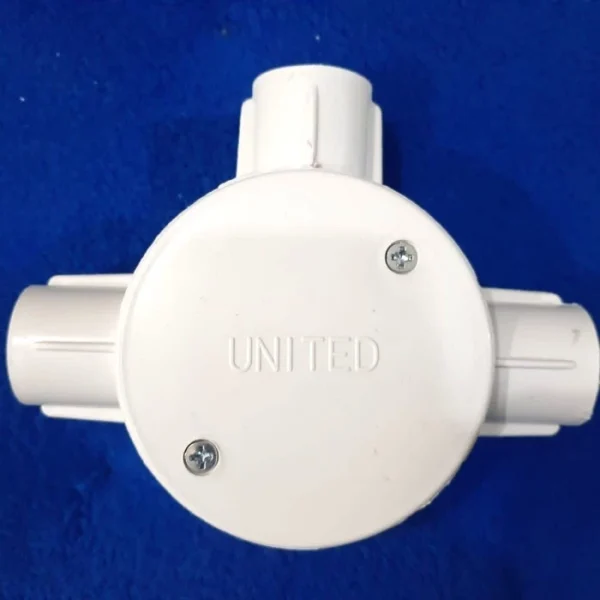 Tee Dus listrik 20 mm cabang 3 putih T dus 20 mm